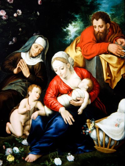 The Virgin and Child with St Joseph, Elizabeth and St John by Martyn Pepyn